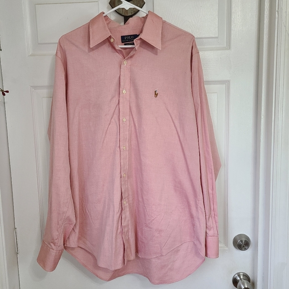 (984) Ralph Lauren Men's Classic Fit Polo Shirt, 16.5 Color: Pink - Picture 2 of 11